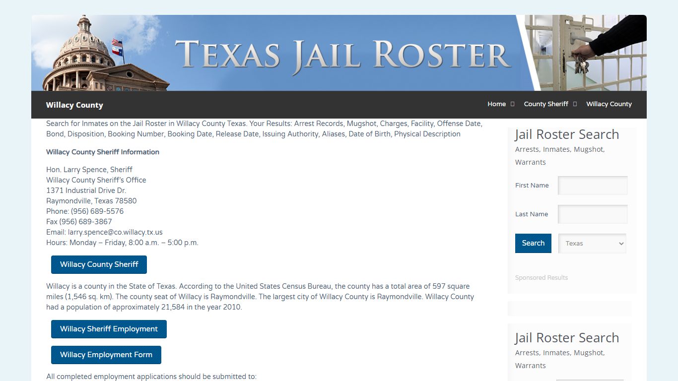 Willacy County | Jail Roster Search